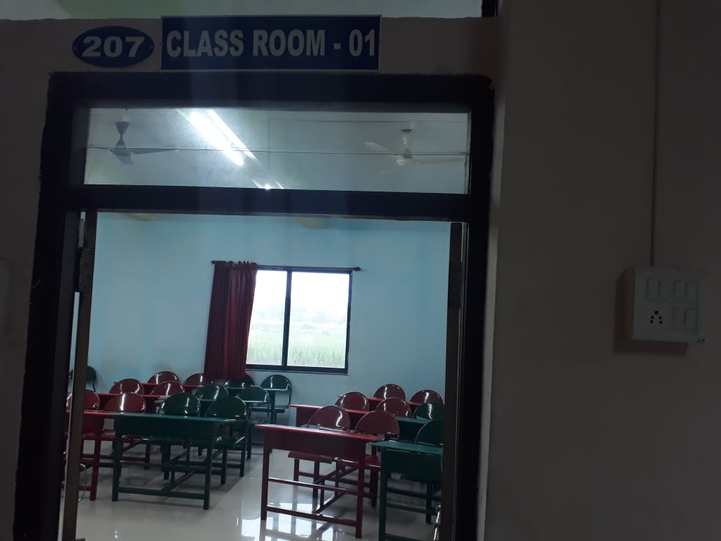 Classroom interior at Swaraj Institute of Management