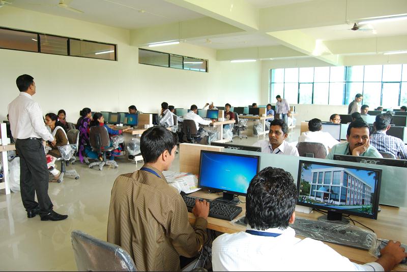 Students working inside the computer laboratory